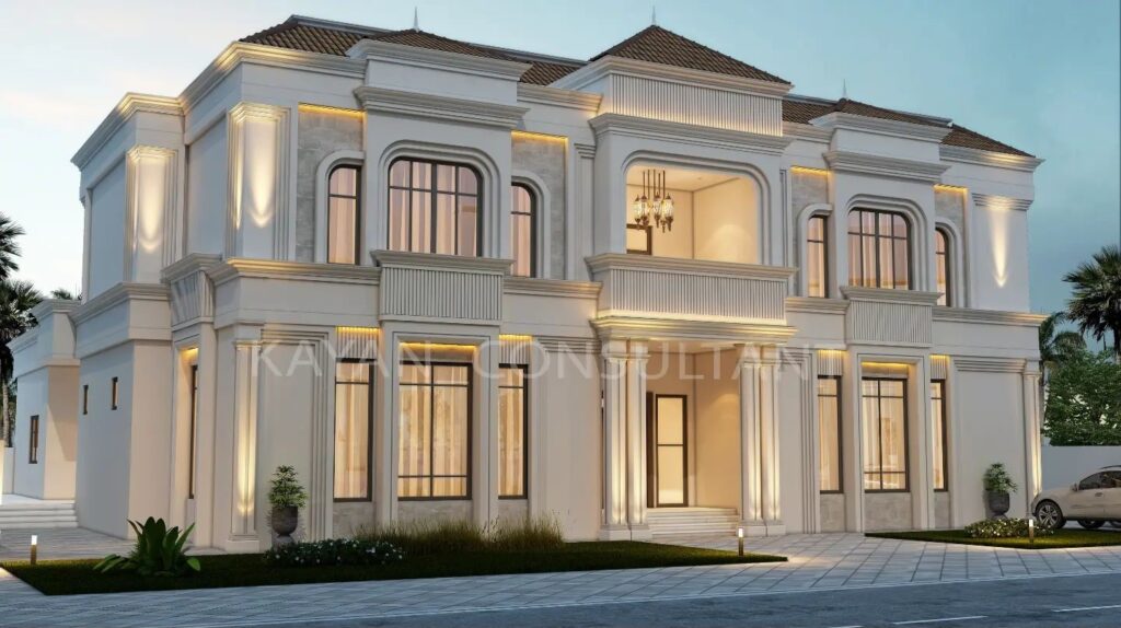 Architectural renderings representing residential, commercial, and governmental projects by Kayan Engineering Consultancy.